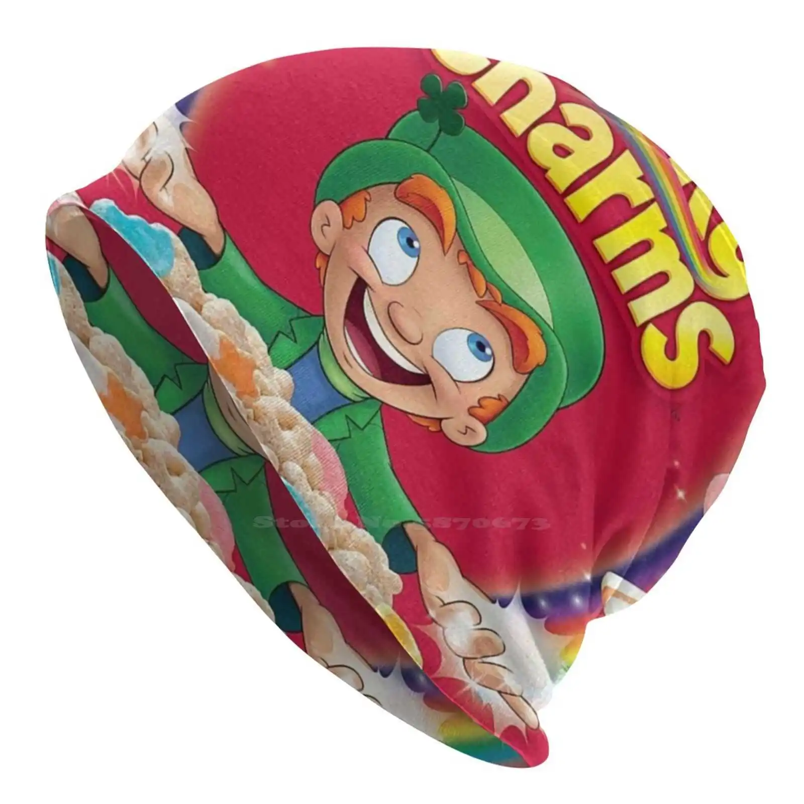 Lucky Charms Knitted Hat Warm Beanie Outdoor Caps Cereal Lucky Charms Food Breakfast Cute Trendy Trending Teen Kid Children