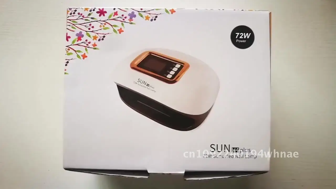 

H4plus 72W High Power Nail Light Therapy Lamp White Induction Quick Drying UV Lamp for Nail Polish Dryer And Glue Baking