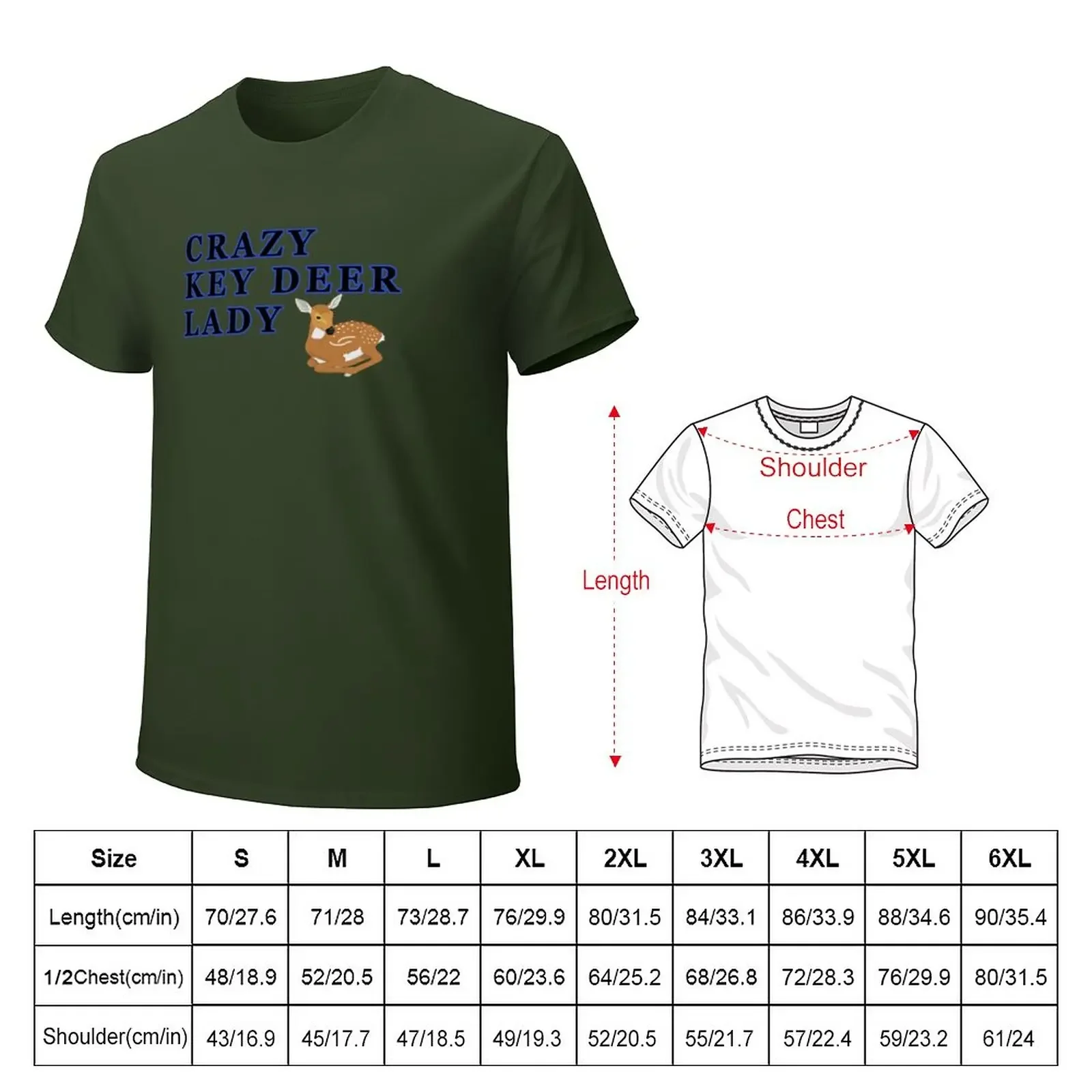 Crazy Key Deer Lady T-Shirt tops Blouse quick drying tees workout shirts for men