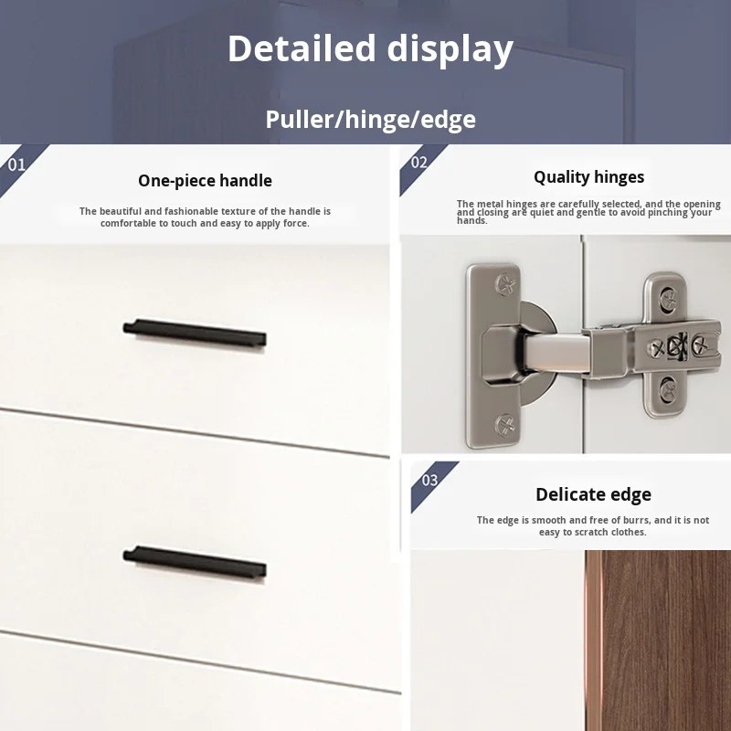 خزانة ملابس حديثة من الخيزران موديل جديد 2024 الأكثر مبيعًا شقة صغيرة غرفة صغيرة أثاث منزلي غرفة نوم تخزين بسيط ببابين #4