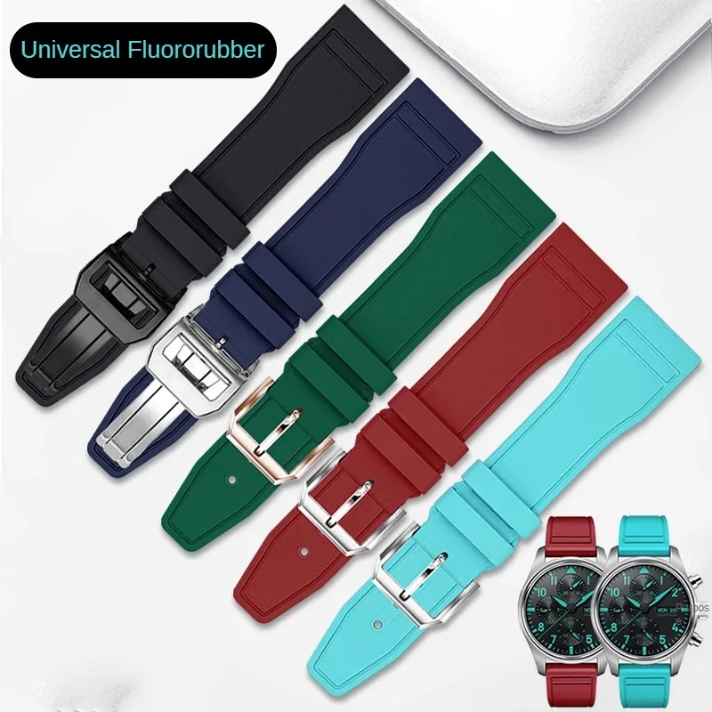 

Substitute IWC Pilot Petronas Blue F1 Mercedes Series Straight Interface Quick Release Fluororubber Watch Strap 20/21/22mm