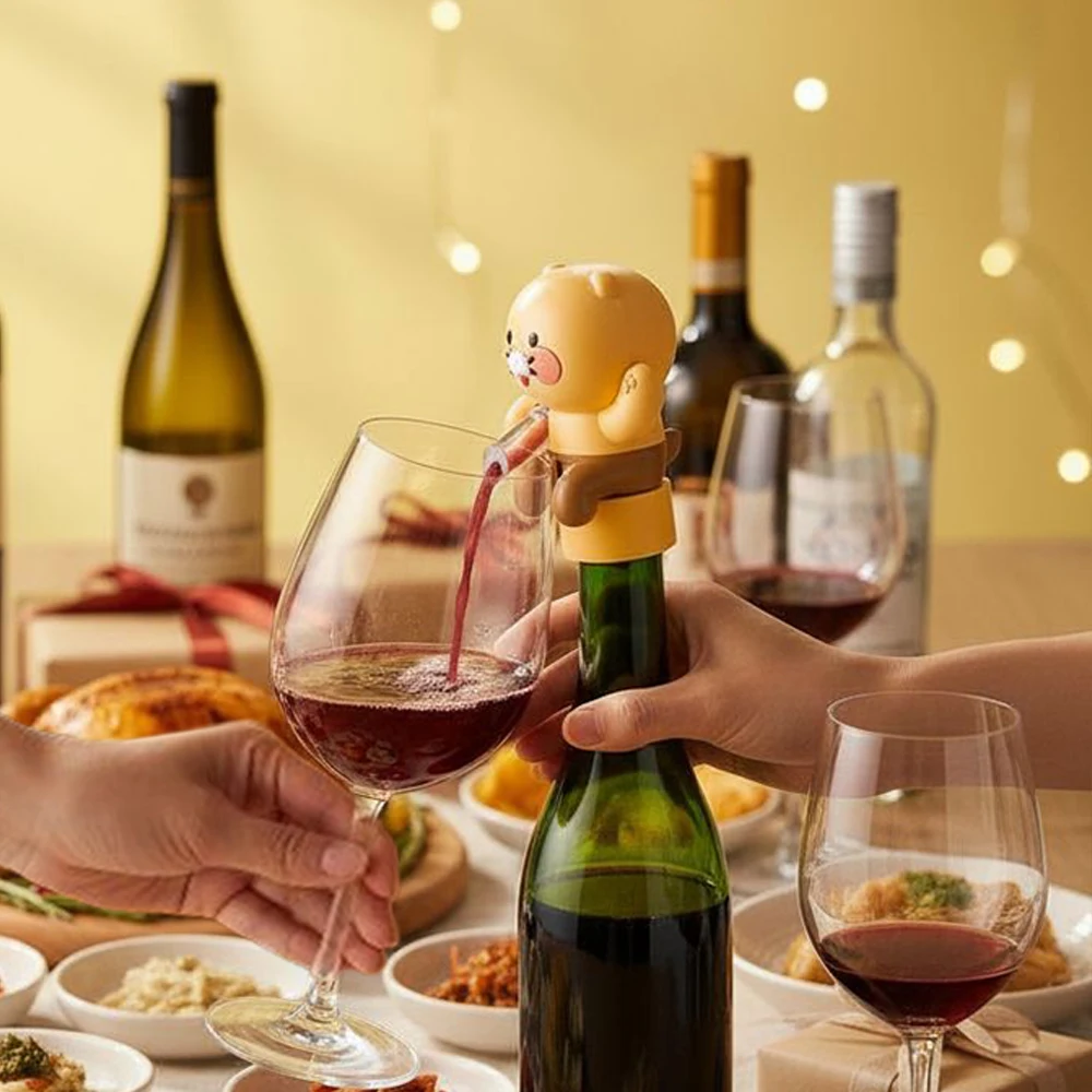 Dispensador de Soju con Ventilación de Aire Cacao Friends Chunshik, Accesorio para Beber Soju, Máquina Automática para Beber