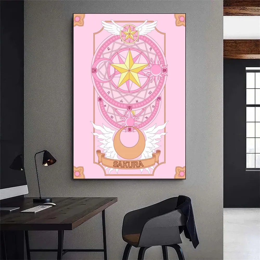 Bilibili Cardcaptor Sakura Card Anime Poster Gallery Prints Self Adhesive Home Decor Decoration Wall Decals Living Room Sticker