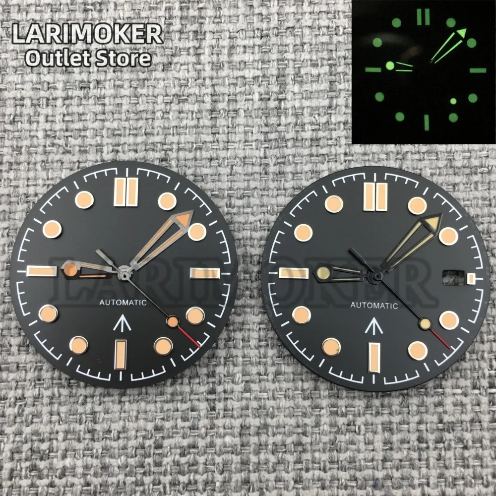 

LARIMOKER 31mm Watch Dial With Hands Fit for NH35A ETA 2824 Miyota 8215 821A DG2813 3804 Movement Date Luminous Dial