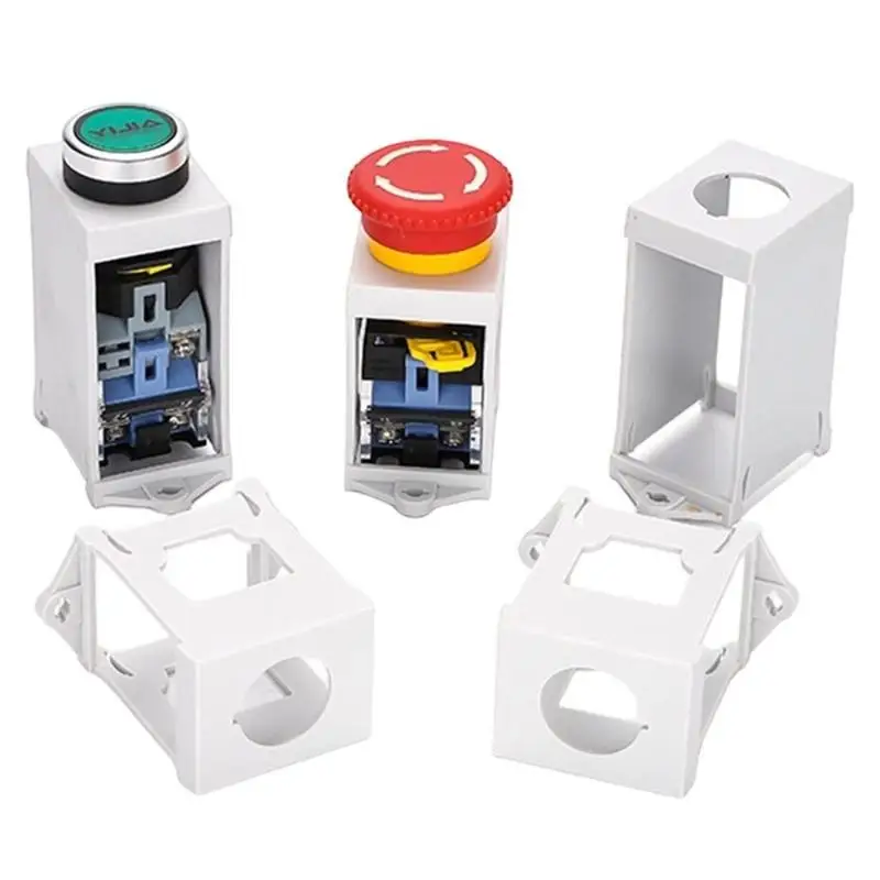 1Pcs 22mm LA38 Push Button Switch Bracket Round Emergency Stop Seat Base Slide Rail Guide Rail Mounting Bracket