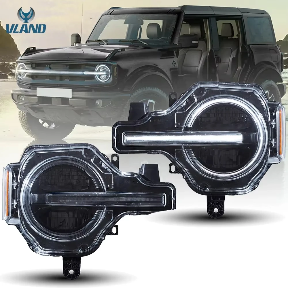 Светодиодные фары Plug and Play с длительным сроком службы для Ford Bronco U725 2021-2023 6-го поколения, не подходят для Raptor