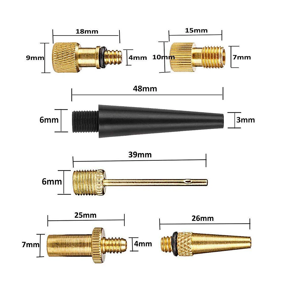 

Universal Bike Valve Adapter 40mm Inflation Needle Pump Nozzle Converter for Car Floor Pumps Corrosion Resistant Copper Tools