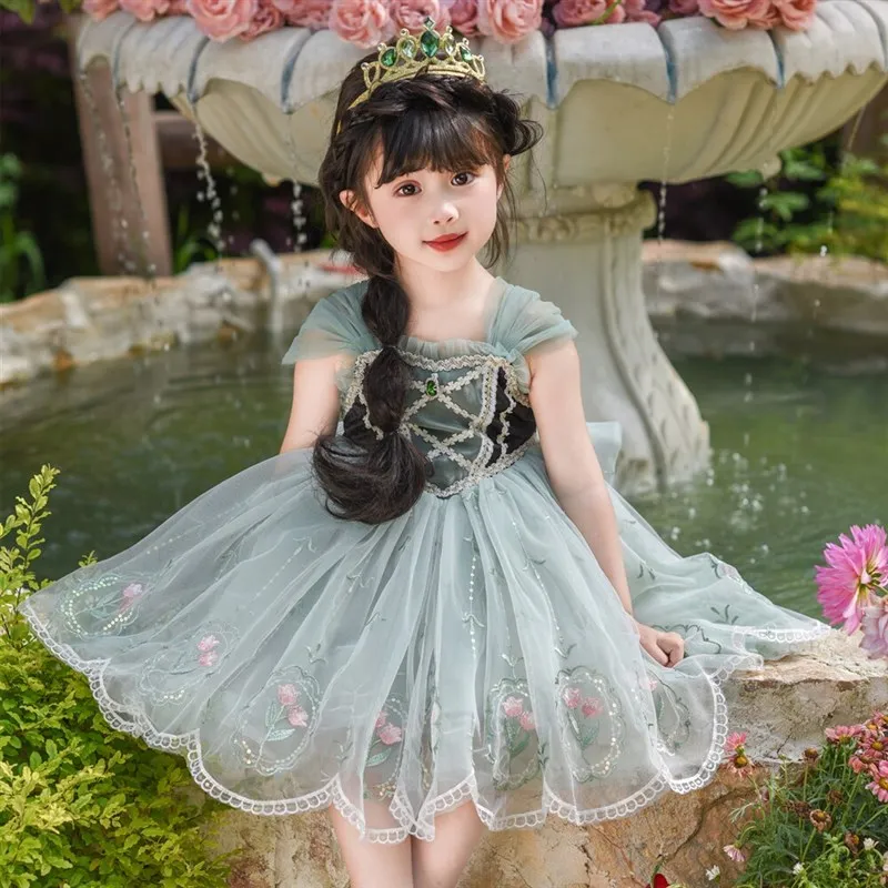 Novo Vestido de Verão Princesa Anna para Meninas, Vestido Elsa Infantil, Vestido de Aniversário, Estilo Urbano, Moda Urbana, ...