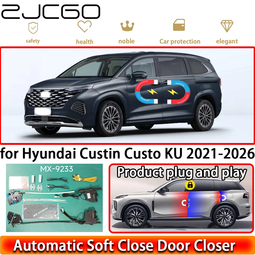 

Комплект доводчиков дверей ZJCGO для Hyundai Custin Custo KU 2021-2026: автоматическая система плавного закрывания дверей, установка Plug & Play