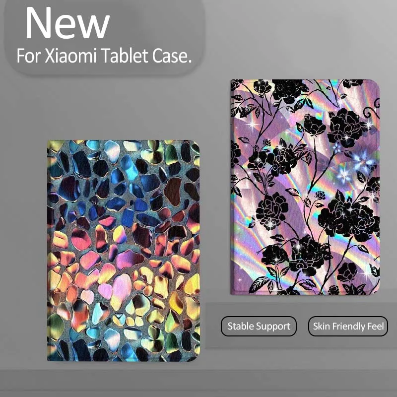 

Чехол для планшета Xiaomi Redmi Mini Pad SE K 2 4 5 6 7 8 2023 2025 11 8.8 11.2 10.1 Pro с цветочным узором и черными блестками