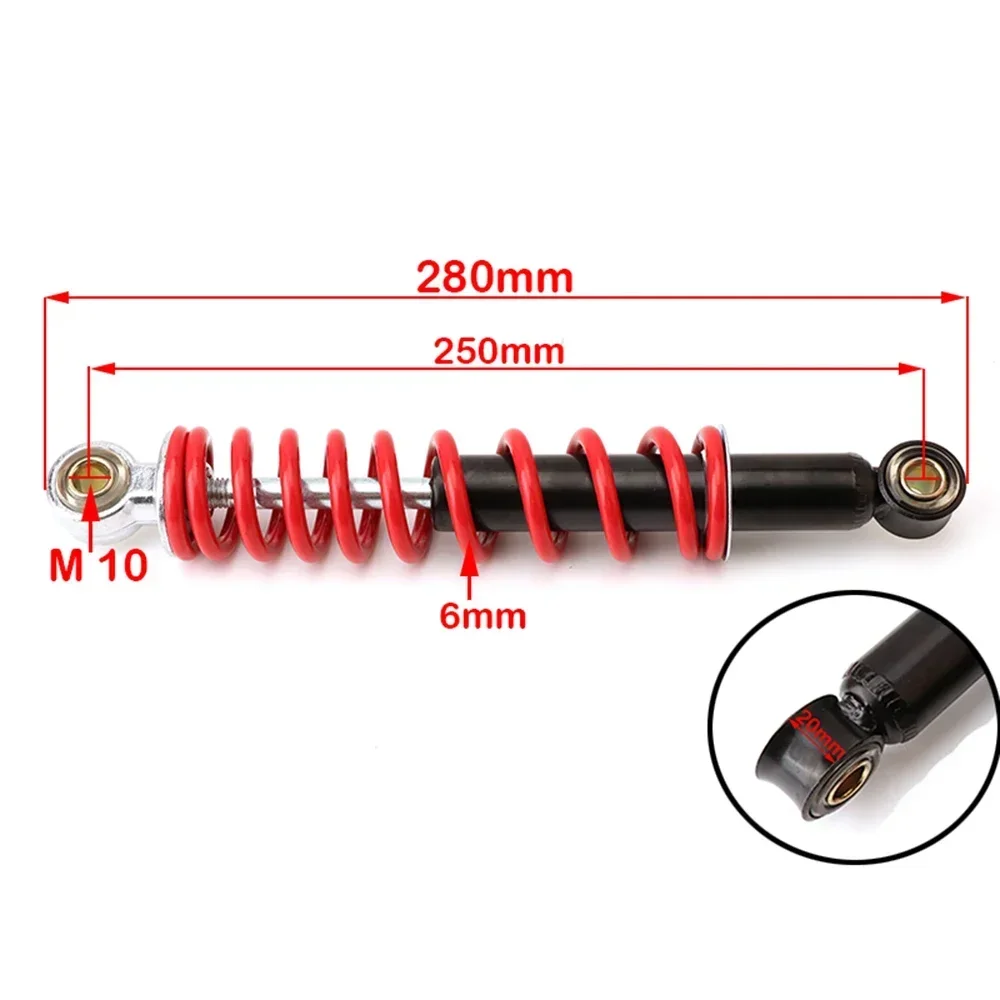 1 زوج 250 مللي متر الجبهة الربيع امتصاص الصدمات ل 50cc ‐ 125cc رباعية الدراجات الترابية دراجة الطرق غير الممهدة ATV الذهاب كارت رباعية قطع غيار الدراجات النارية