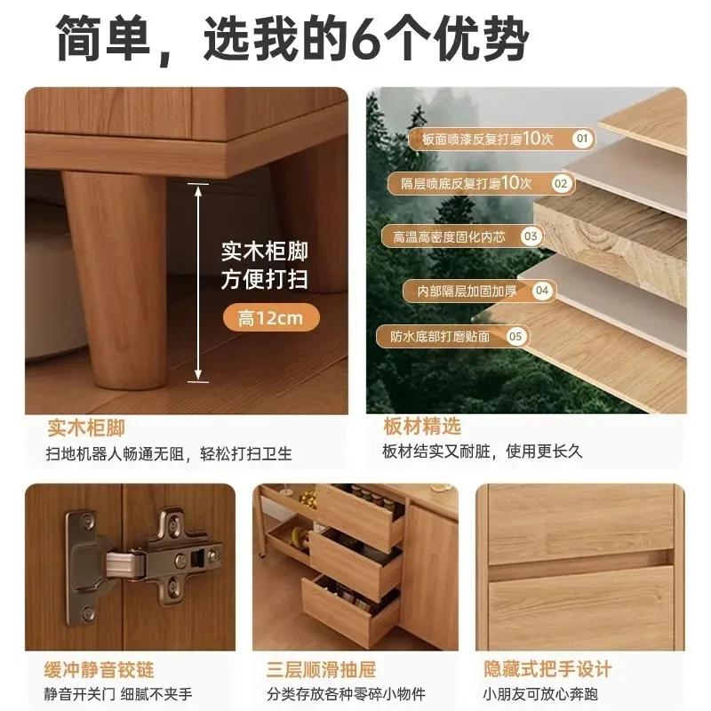 خزانة ذات أدراج، خزانة ملونة لغرفة النوم، خزانة بجانب السرير، خزانة تخزين جدارية لغرفة المعيشة، خزانة ذات أدراج #5