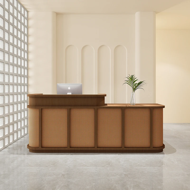 custom.Vintage Wabi-Sabi Style Reception Desk Bar Counter Cash Register Shop Jewelry Counter Homestay Restaurant Desk