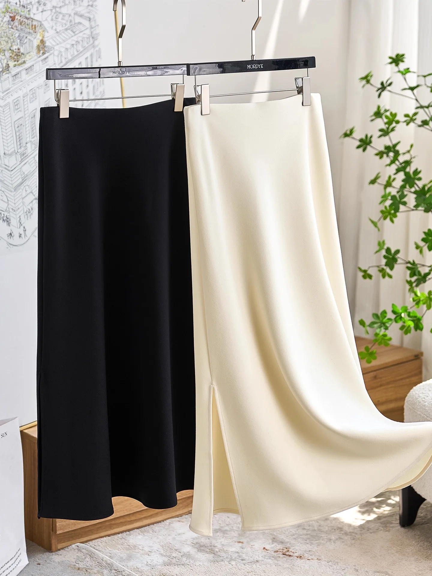 

Юбка-миди А-силуэта из шелковистого лиоцелла Divine Fabric для офиса, полиэстер, Lenzing Lyocell, неэластичная, для делового стиля