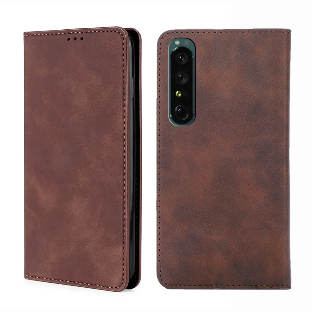 Wallet Flip Case For Sony Xperia Ace Pro I 20 8 lite 10 Plus 1 5 II III IV V VI Matte Leather Card Slot Magnetic Protectiv Cover