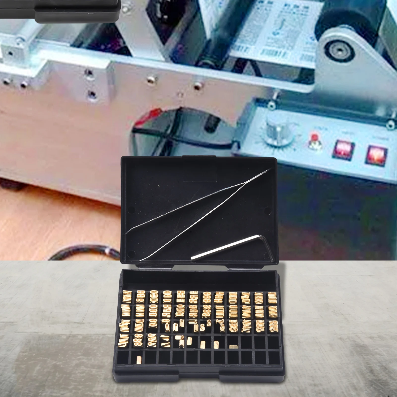 

Hot Stamp Word Grain Copper Letter Printing Font 120pcs Hot Stamp Thermal Ribbon For Labeling Machine For Packaging Machine
