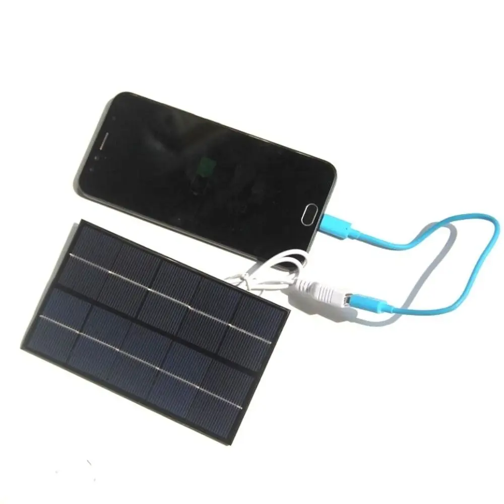 Portable 5V 2W Solar Panel Solar System Output Solar Charging Board Power Panel USB Port Cell Phone Charger Mobile Phone