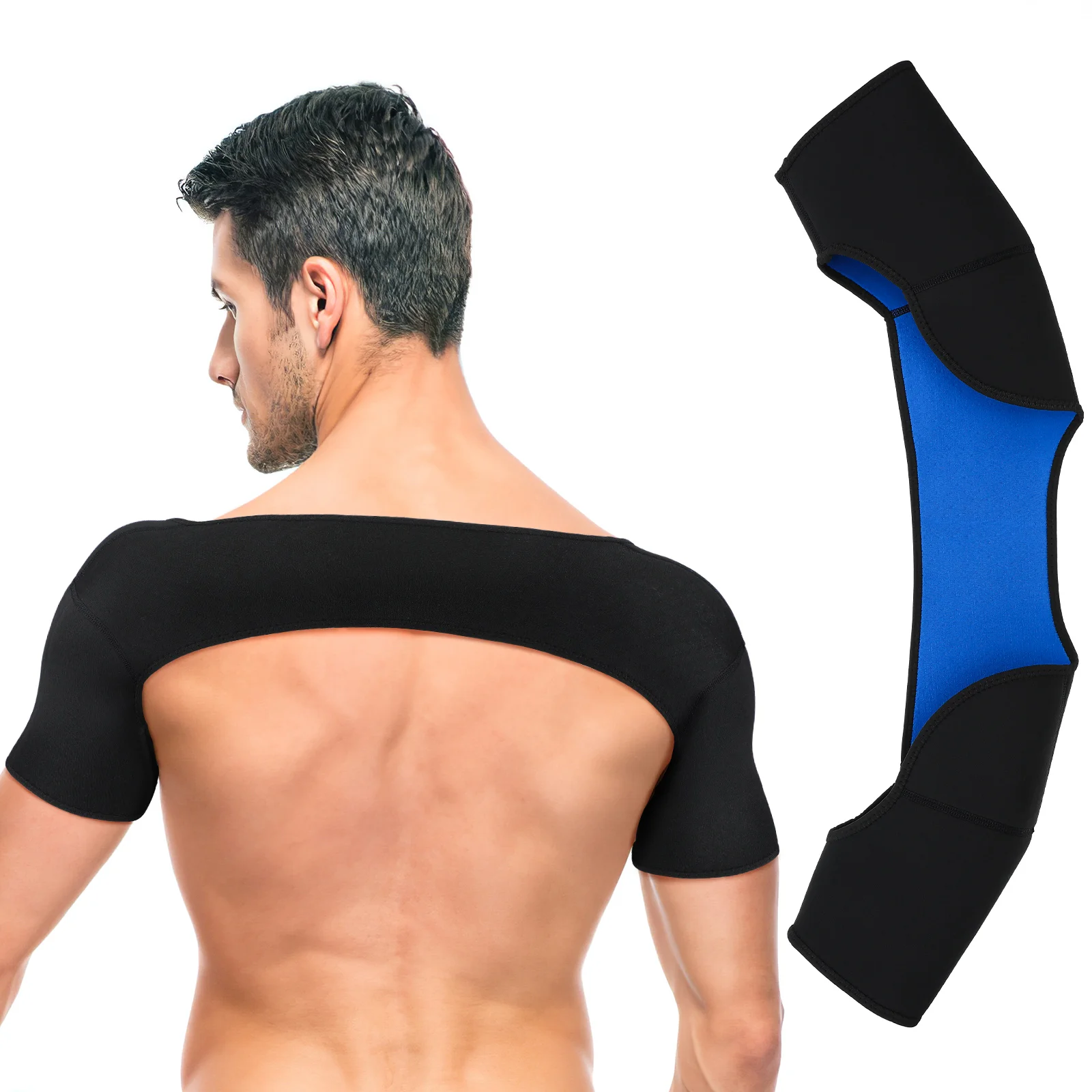 Sports Shoulder Pads Double Brace Pain Relief Strap Compression Sleeve Support Breathable