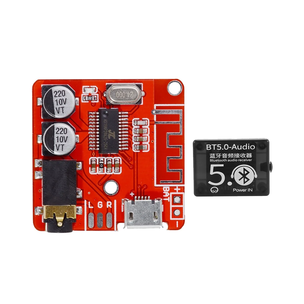 Decodificador de Audio BT5.0 + funda MP3, módulo de Audio Bluetooth, placa amplificadora de Audio sin pérdidas para altavoz de coche, receptor de