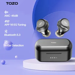 TOZO NC7 Bluetooth Earphones With Hybrid Active Noise Canceling , Wireless Earbuds , Powerful Sound Custom 22 EQ , 72H Playtime