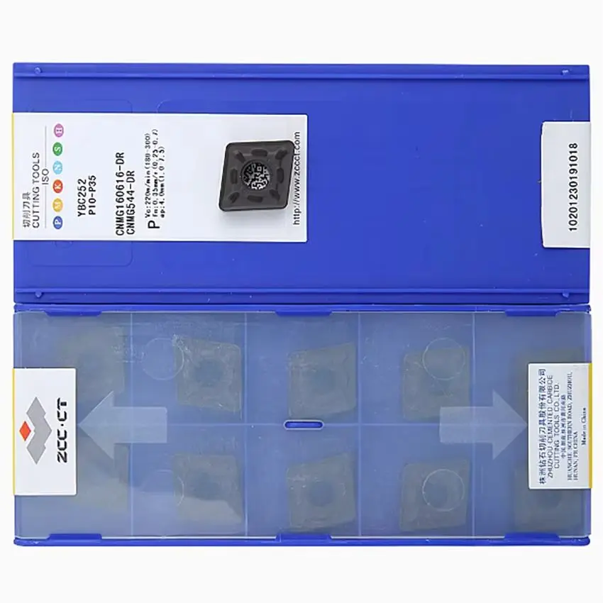 

CNMG160616-DR YBC252/CNMG160616-DR YBC251/CNMG160616-DR YBC351/CNMG160616-DR YBD152 ZCC.CT Твердосплавные токарные пластины с ЧПУ, инструменты