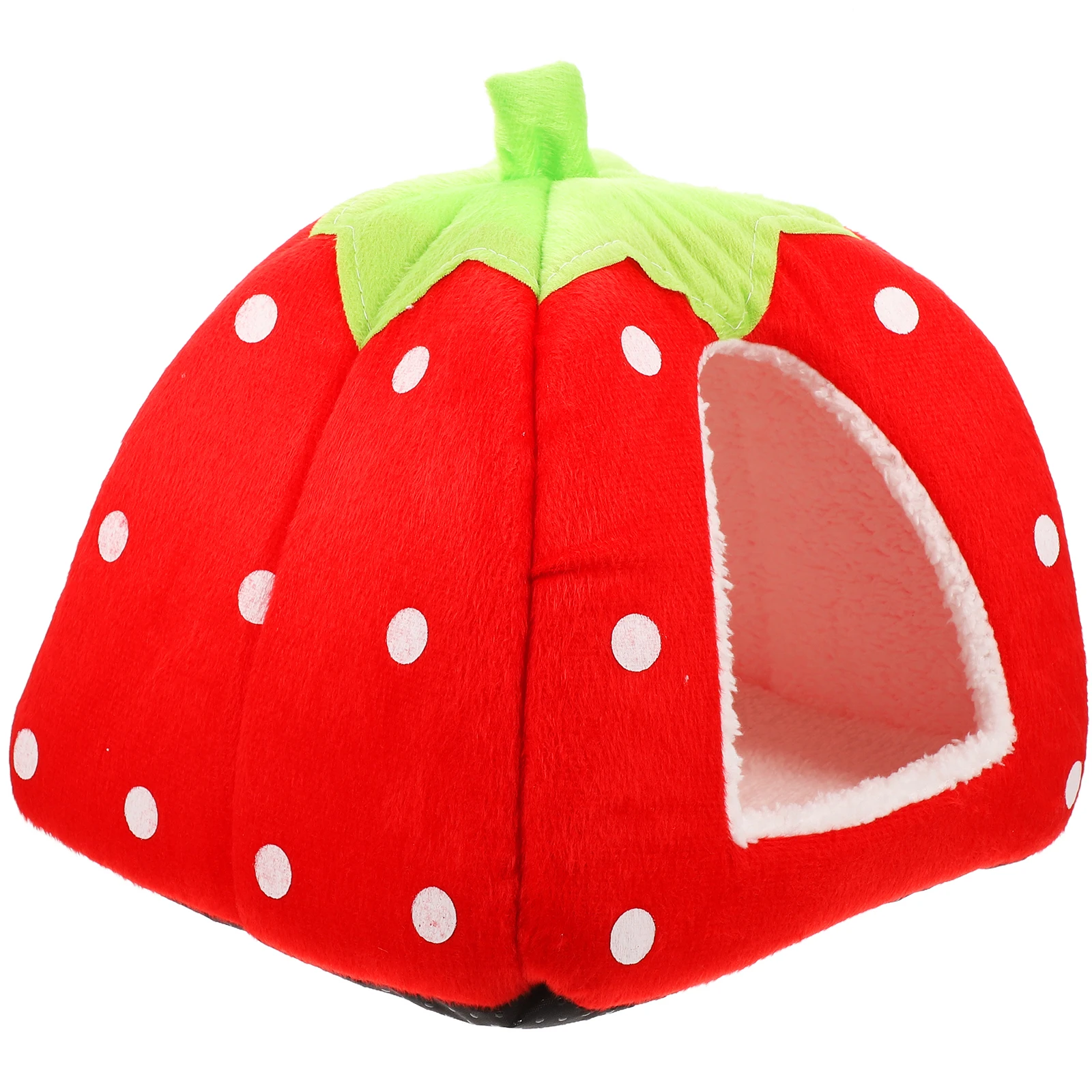

Strawberry Tent Rabbit Hideout Household Comfortable Cloth Small Pet Shelter Durable Hideout Accessory Household Rat
