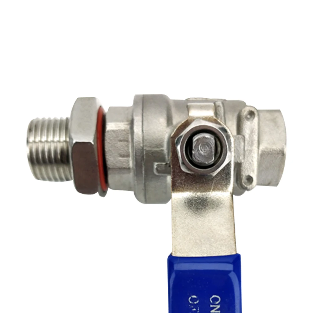 KegLand 1/2 BSP Stainless Ball Valve Assembly (TO Port  Pot Or Keg)