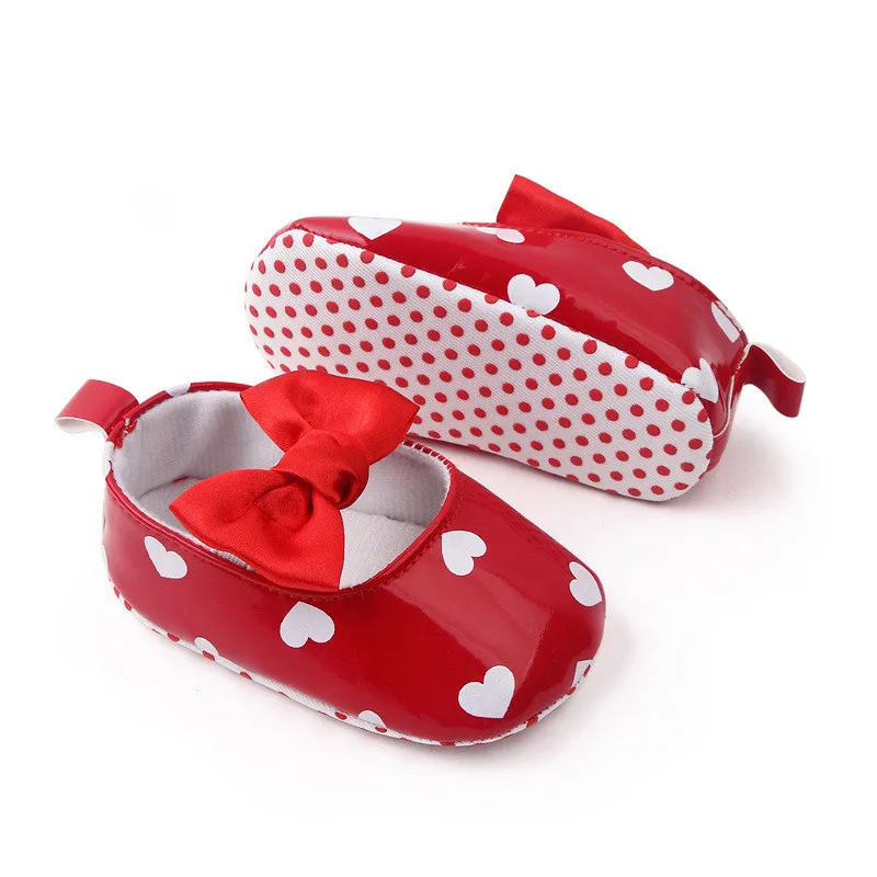 Newborn Baby Girls Shoes PU leather First Walkers Cute Bowknot Infant Girls Princess Shoes 2022 Fashion New Toddler Crib Shoes