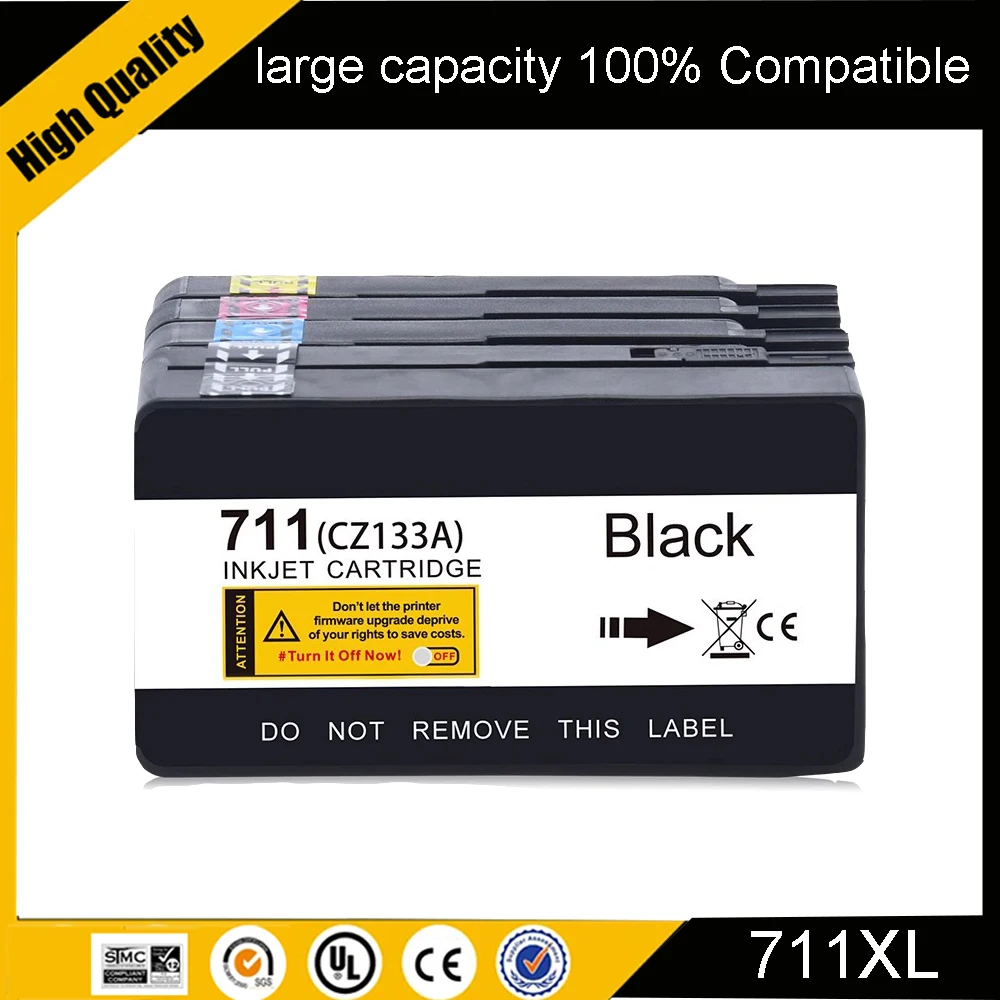 

Чернильный картридж 711, совместимый с HP711 711xl, подходит для принтера Designjet T120 24/T120 610/T520 24/T520 36/T520 610/T520 914