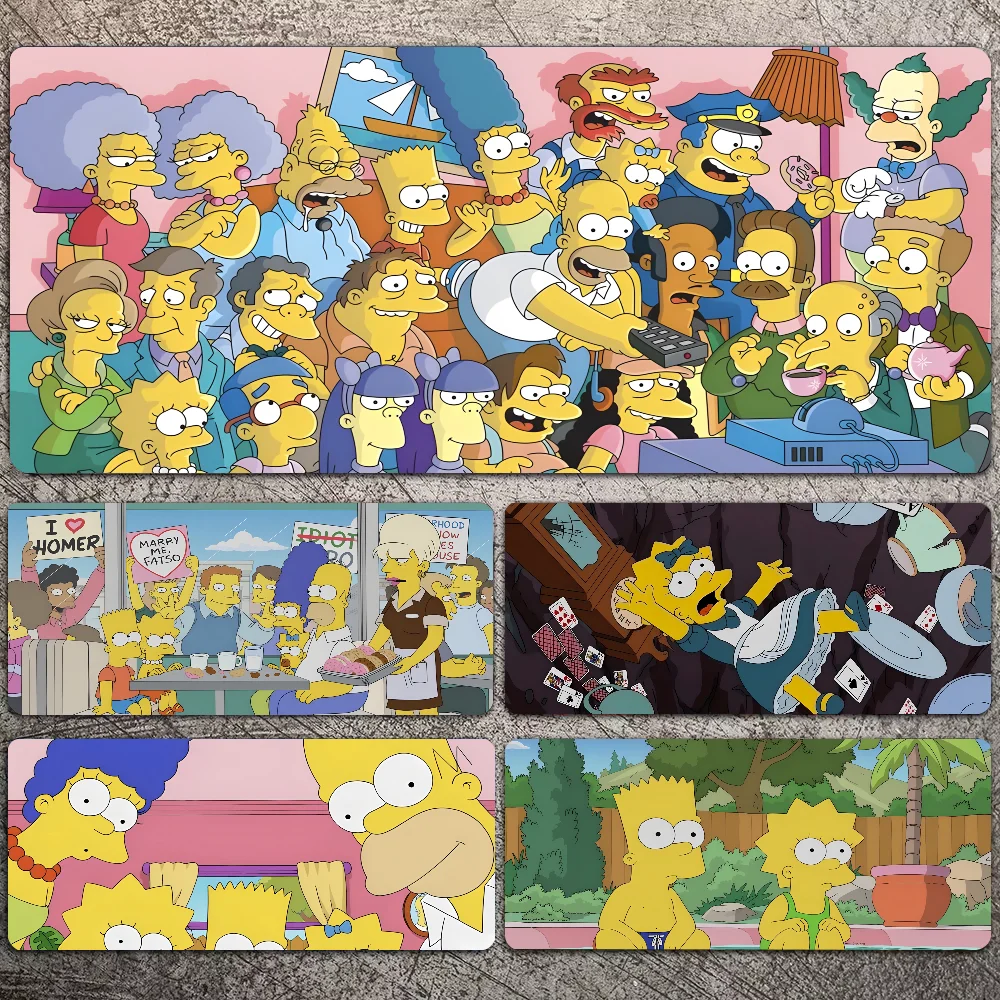 The S-Simpsons Mousepad Mouse Pad Laptop Gaming Accessories Mousepad Large Desk Mat Computer Gamer Keyboard Rug Carpet