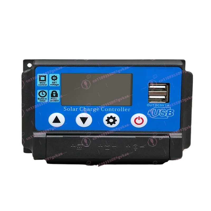 10-60A Solar Controller PWM 12/24V Adaptive Controller Solar Charge Controller