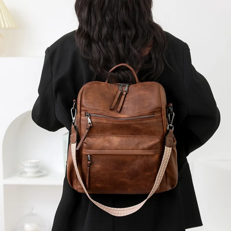 المرأة على ظهره محفظة حقائب السيدات حقيبة كتف مكافحة سرقة السفر المحافظ عارضة السفر المشي لمسافات طويلة حقيبة الظهر للماء Daypack