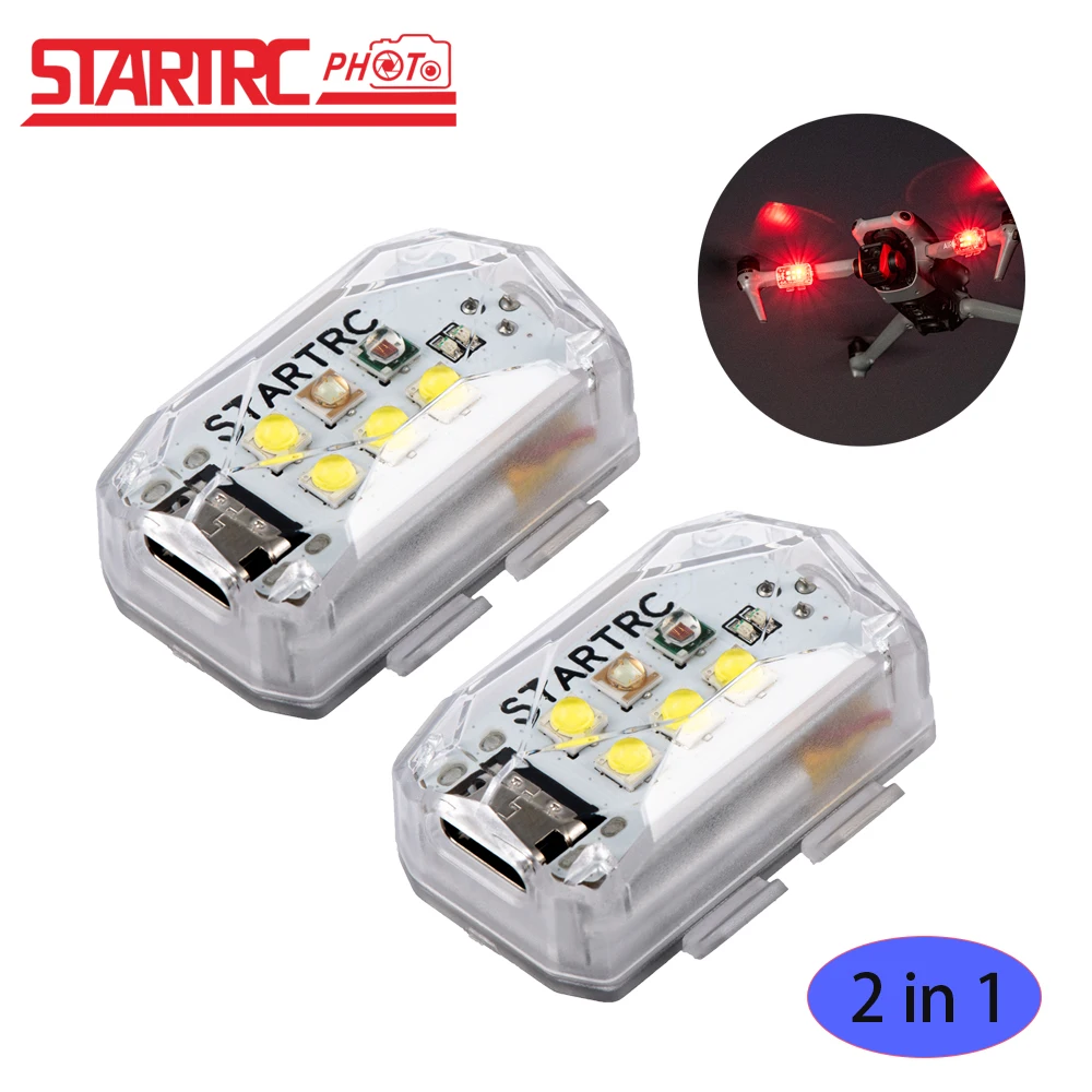 

Светодиодный стробоскоп 2-в-1 для DJI Neo 2, универсальный для велосипедов, мотоциклов, скутеров, ночной фонарь, мини-вспышка, сигнальная лампа