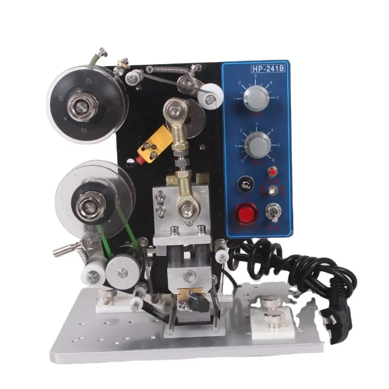 

Thermal Transfer Date Printing Machine Hp241b Heat Typing Code Machine Hot Stamping Expiration Date Coder