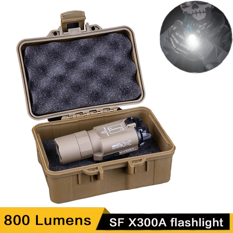 

Tactical Surefir SF X300A flashlight. Pistol reconnaissance light. Air gun flashlight. Light Weapon Torch