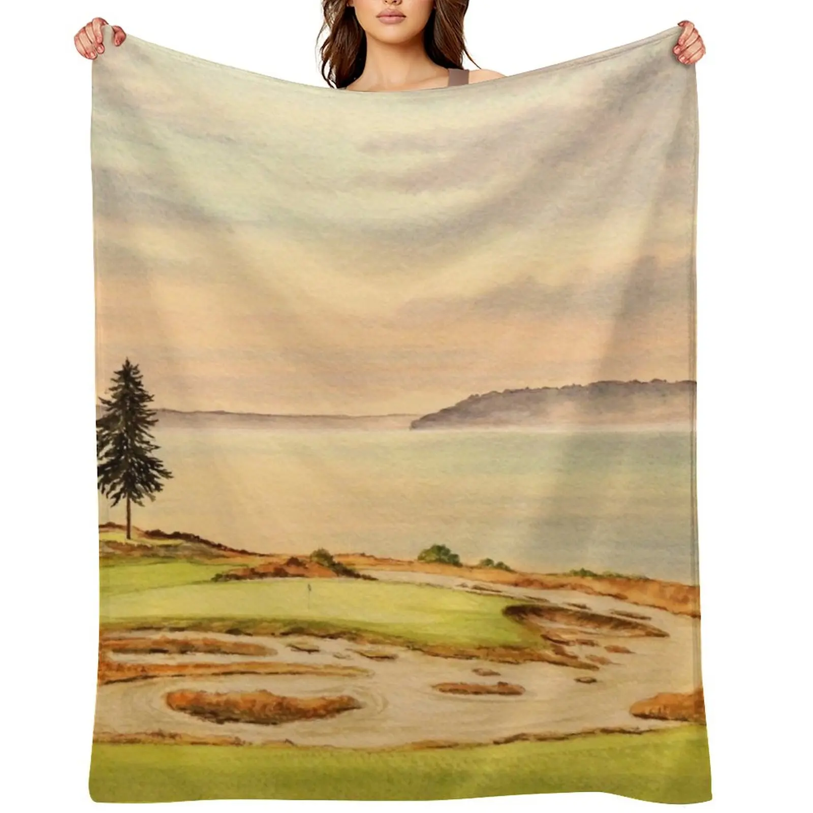 

Chambers Bay Golf Course Throw Blanket Loose Sofa Throw Decorative Throw Heavy Blankets