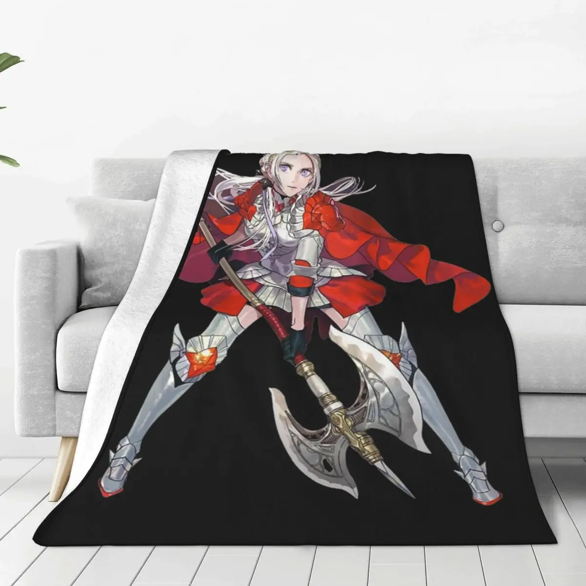 Edelgard Fire Emblem Game Blanket Flannel Textile Decor Relax Lightweight Thin Throw Blanket for Bedding Office Plush Thin Quilt