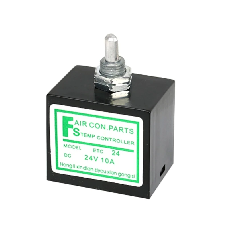 Thermostat Temperature Rotary Switch with Sensor DC12V / 24V Electronic Temperature Control for Auto A/C Air Conditioner