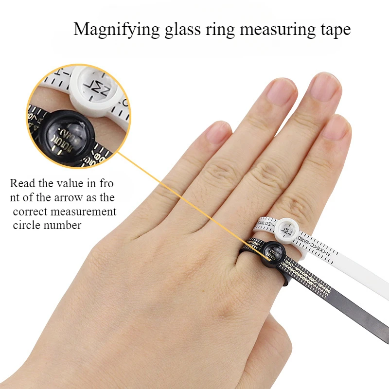 Ring Sizer Measure Finger Coil Ring Sizing Tool UK/US/EU/HK Size Measurements Ring Sizer Gauge Tools Jewelry Accessories Tool