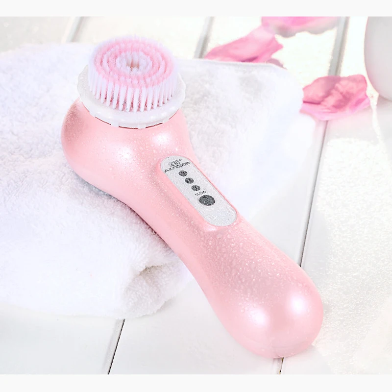 電気超音波フェイシャルクレンザー フェイスマッサージャー クリーナー スクラバー ソニックスキンクリーニング ピーリングツール バイブレーター 黒ずみ除去