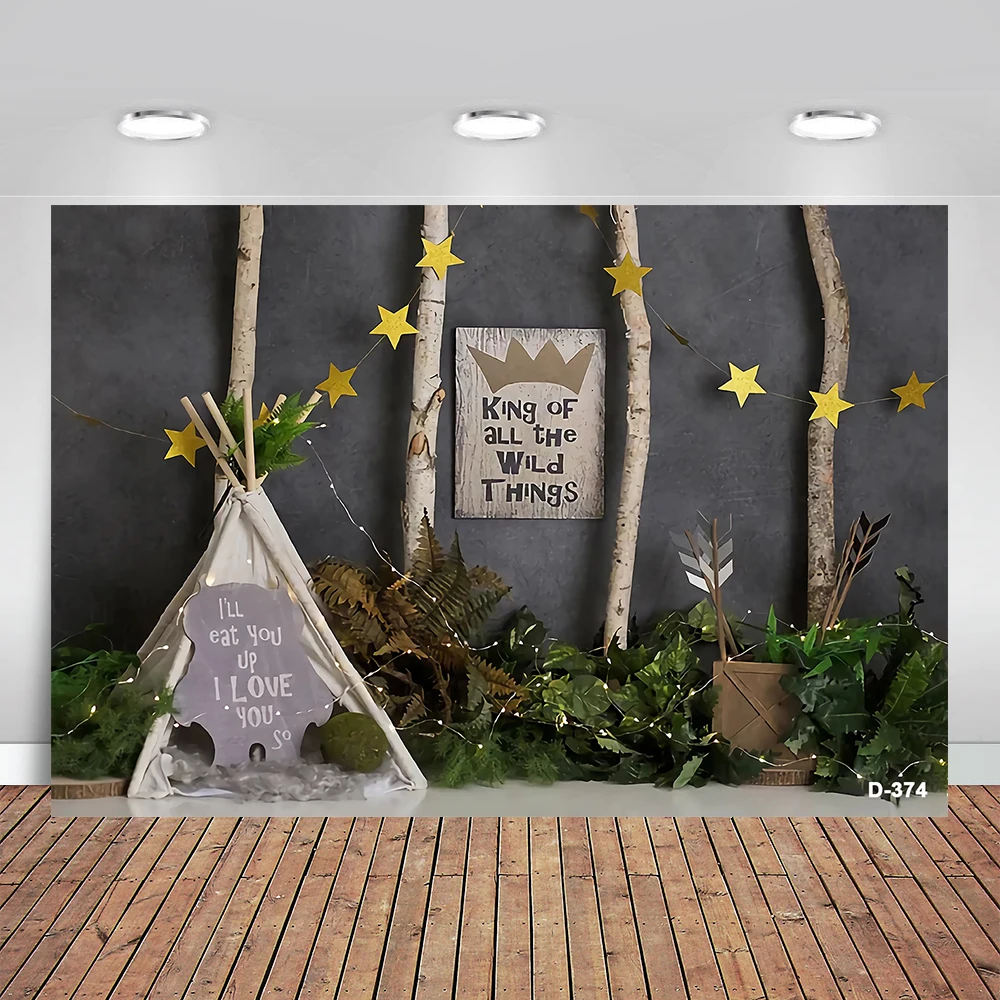 Wild One Beast Photography Backdrops Where The Wild Things Are Backdrop Wild One Table Party Banner Background