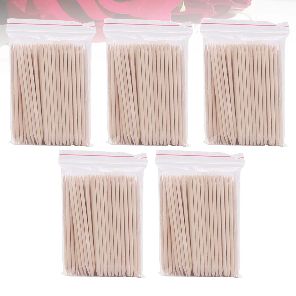 

500 Pcs Wax Applicator Sticks Double Head Beauty Wood Wooden Waxing Nail Travel