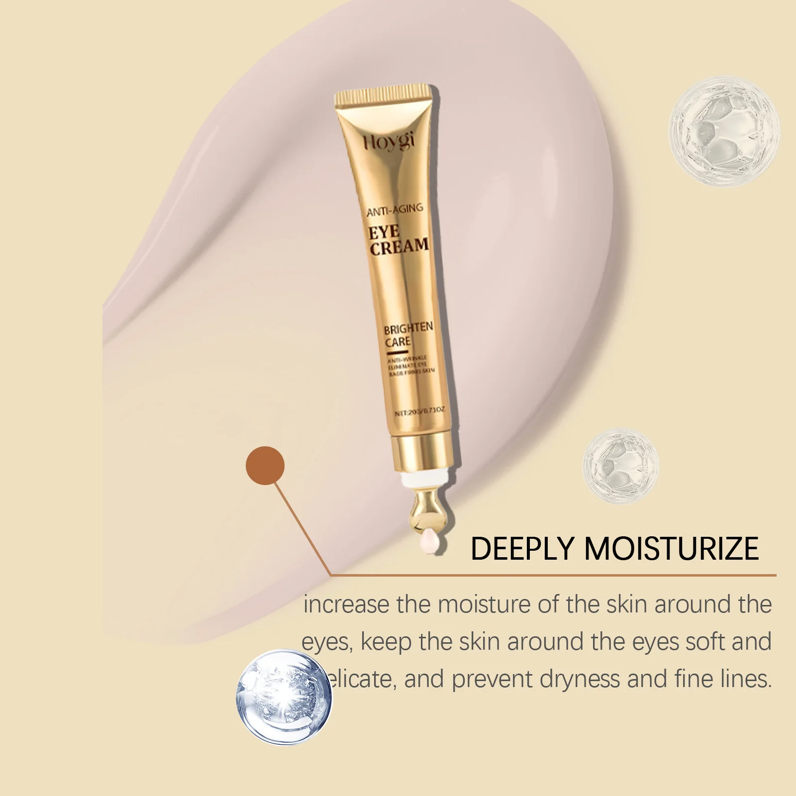 ครีมบำรุงรอบดวงตากระชับ ยกกระชับถุงใต้ตา กำจัดรอยคล้ำ ลดเลือนริ้วรอย ต่อต้านอาการบวม ให้ความชุ่มชื้นอย่างล้ำลึก ครีมบำรุงรอบดวงตาไนอาซินาไมด์