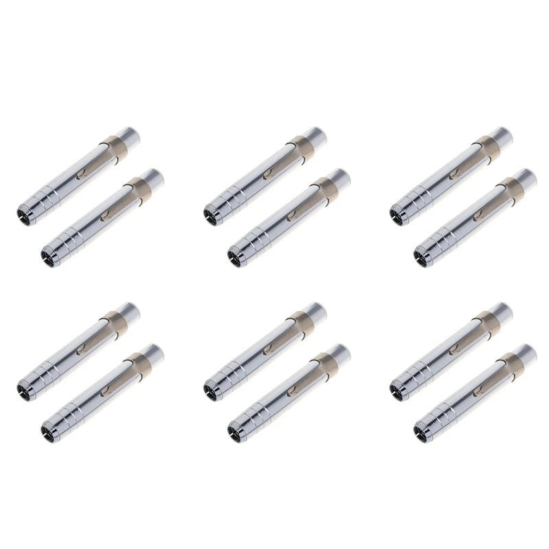 

12 PCS Silver Aluminum Alloy Chalk Keeper Holder