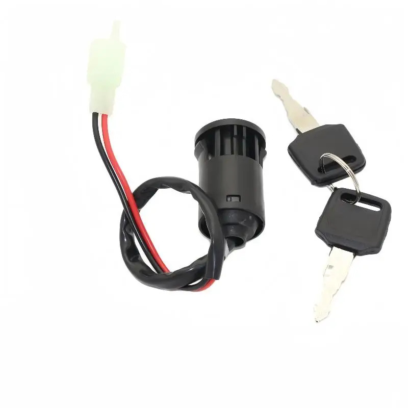 Moped Ignition Key Switch 2 Wire Waterproof On Off Replacement Accessory for ATV Dirt Bike Go-Kart Modify
