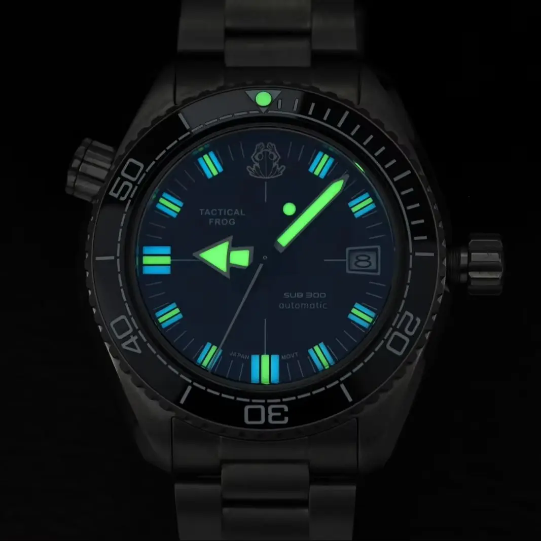 Tactical Frog New Men Automatic Watch 41mm Mechanical Wristwatch Titanium Dive 200M Waterproof C3 Luminous Sapphire Mirror NH35 view 4