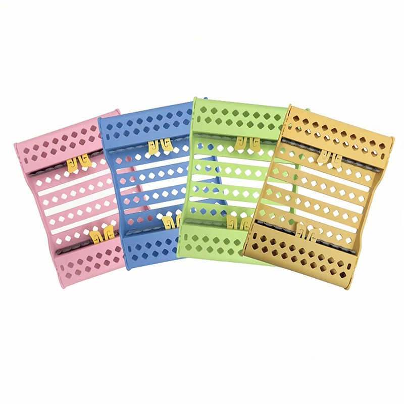 Autoclavable Dental Cassette Rack Dentistry Disinfection Instrument Box 10 Slots Sterilization Box Tay Holder for Filling Tools view 2