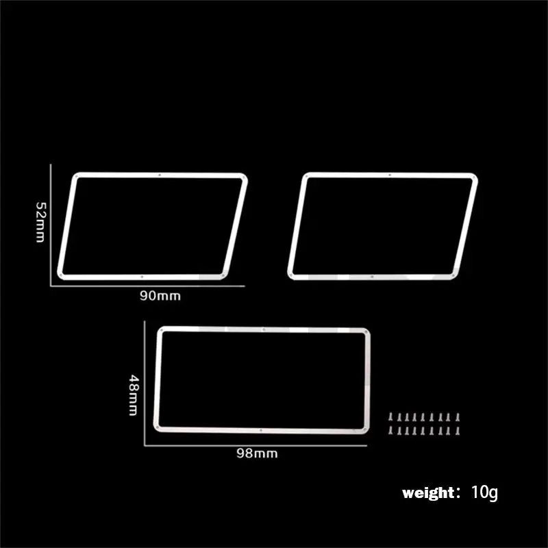 

For 1/10 Simulation Climbing Car Trax Trx4 G500 Trx-4 Rc Car Accessories Aluminum Window Decorative Frame Metal Window