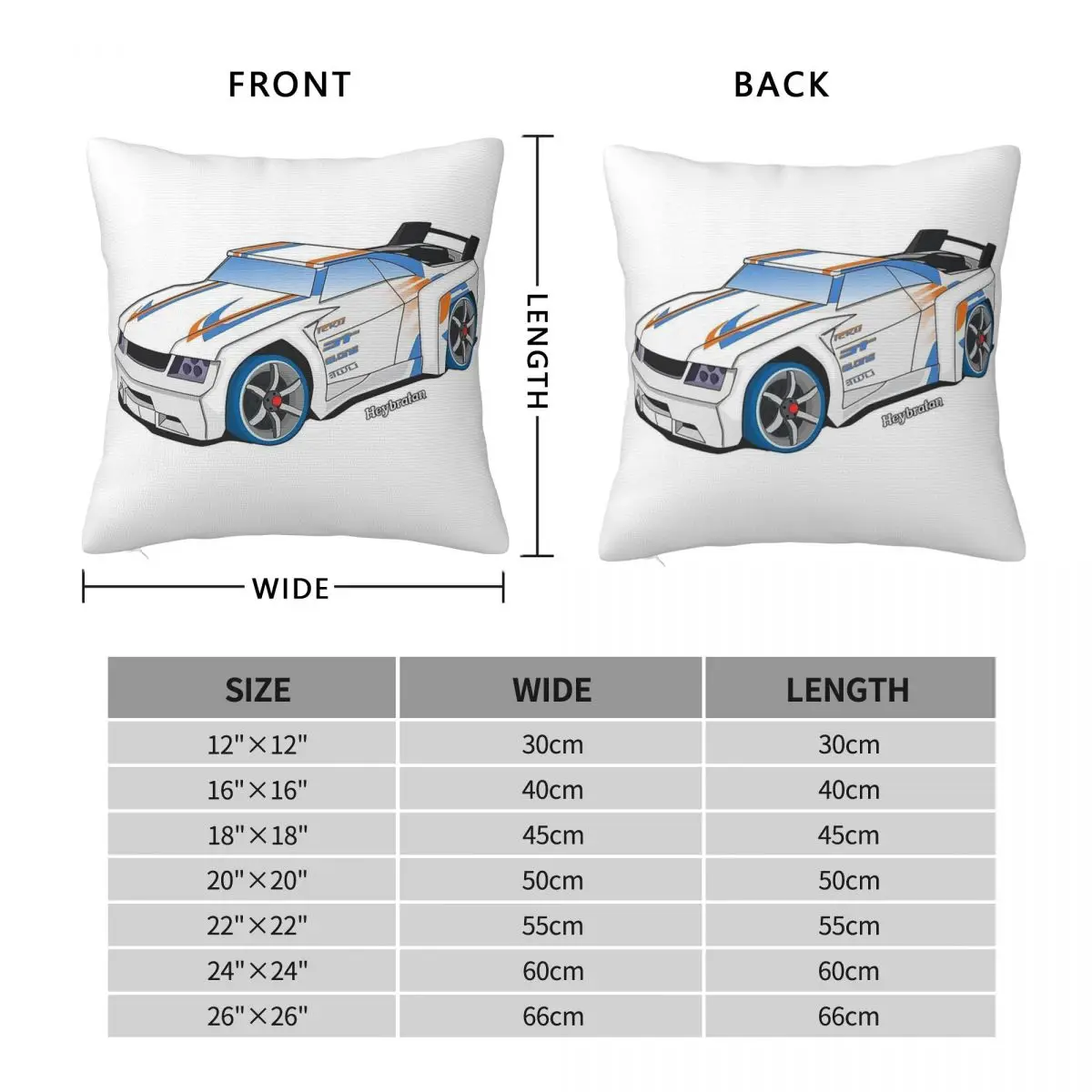 Hot Wheels Acceleracers Bassline Square Pillowcase Polyester Linen Velvet Pattern Zip Decor Throw Pillow Case Home Cushion Cover