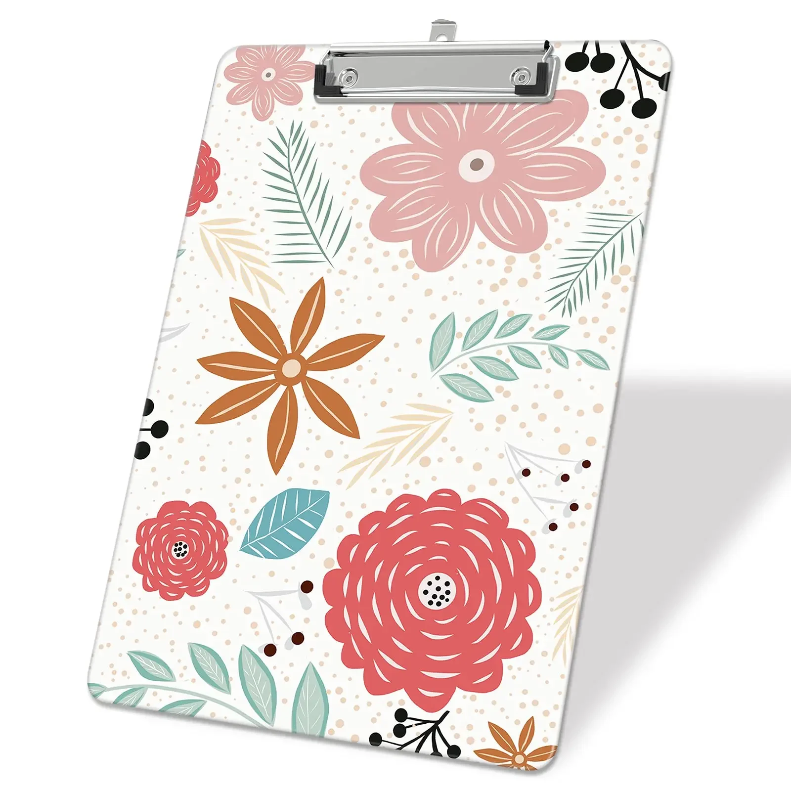 A4 Blue Butterfly Style Acrylic Pad Plywood Office Plastic Clipboard Children School Supplies Decorative Plant Patterns Plywood